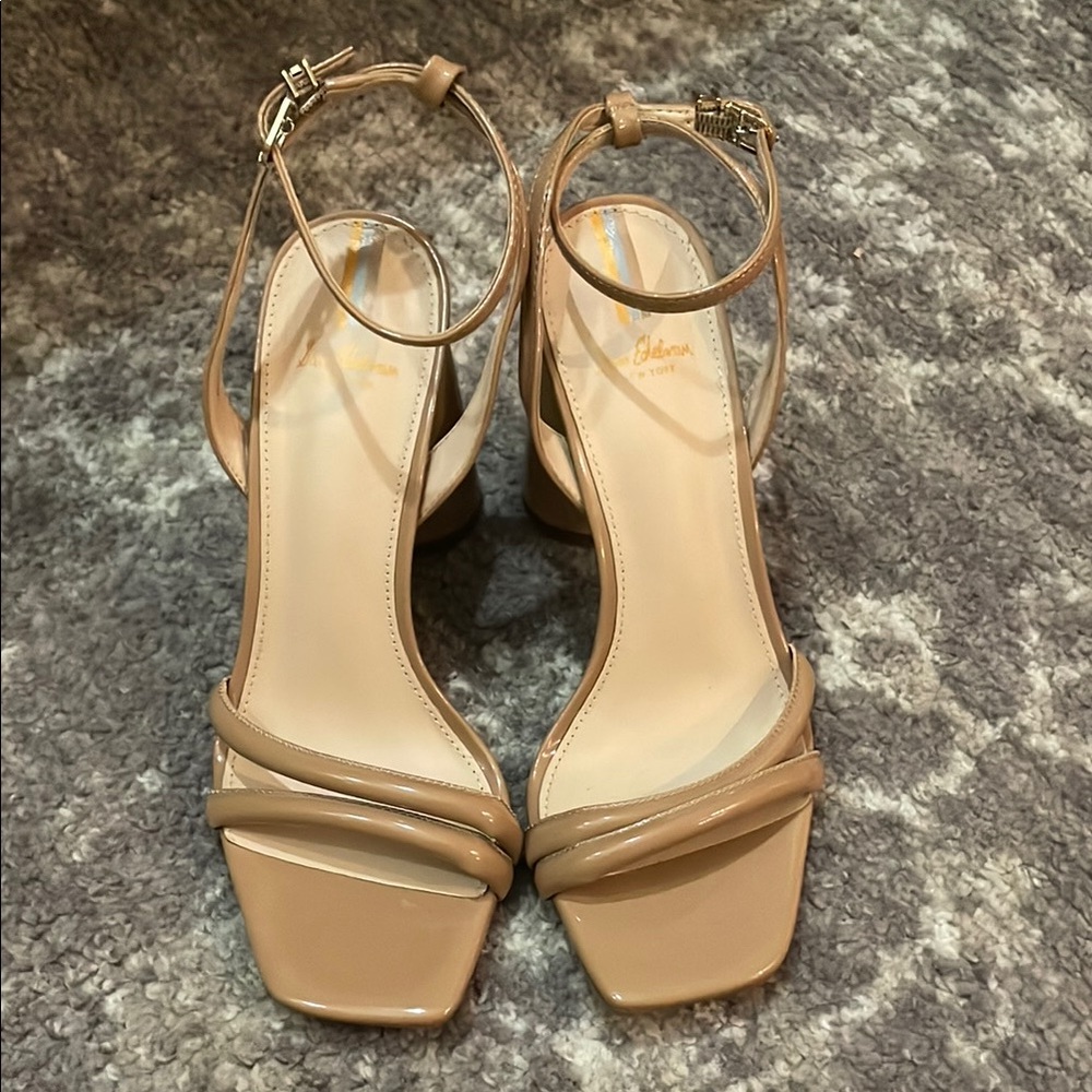 Sam Edelman Tan Heels with Ankle Strap